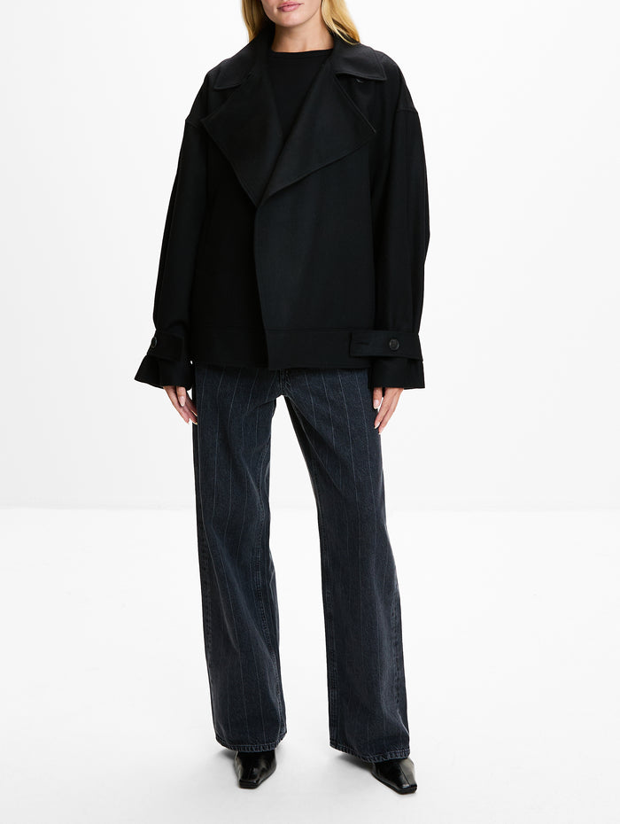 Aviator Jacket,HOUSE OF DAGMAR,BLACK,Image 1