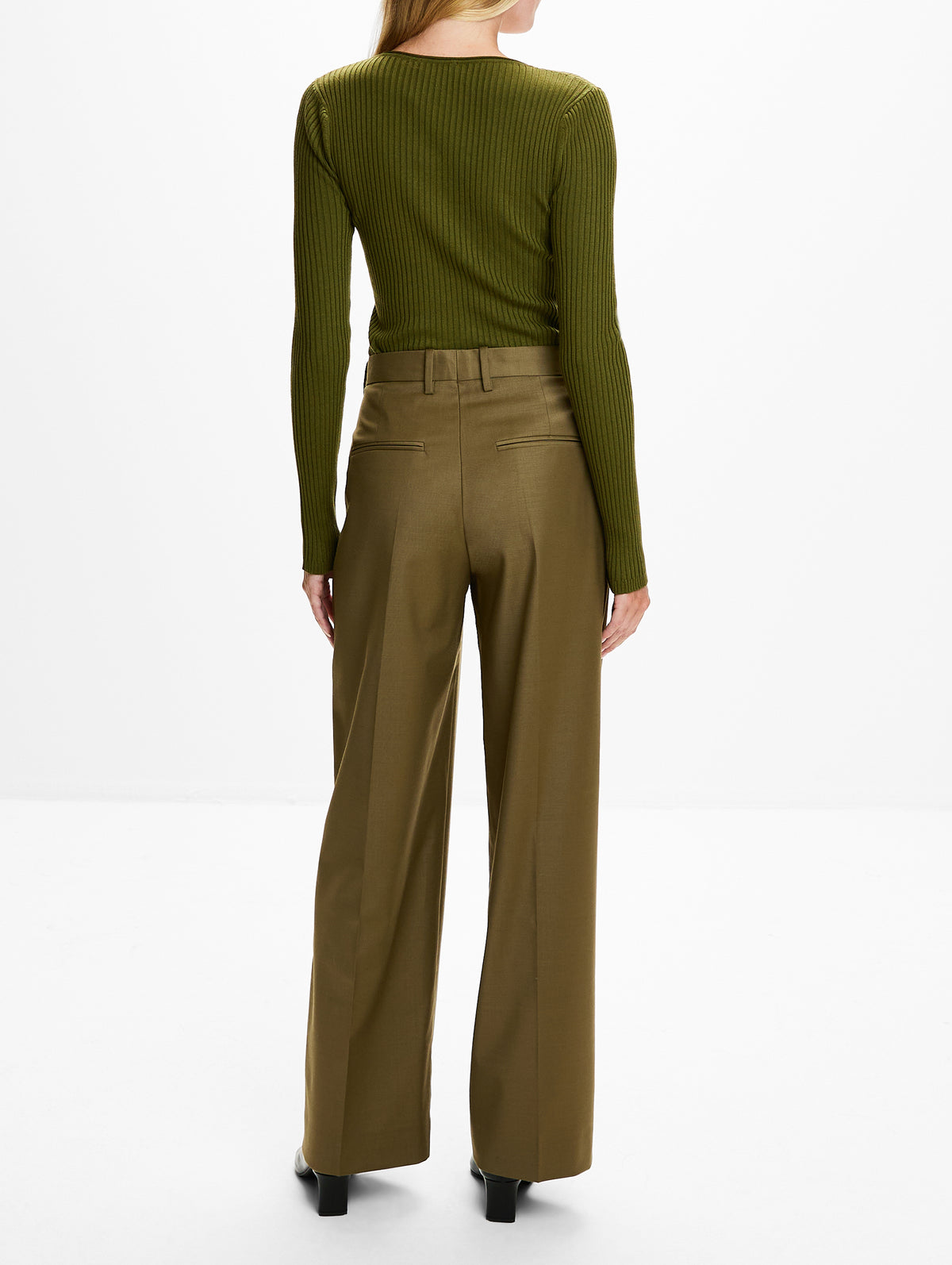 Henley Knit Top,HOUSE OF DAGMAR,DARK OLIVE,Image 3