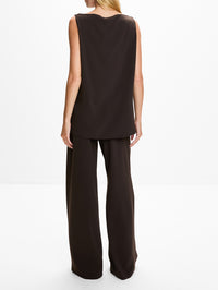 Fluid Crepe Touser,HOUSE OF DAGMAR,CHOCOLATE BROWN,Image 4