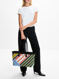 Verano Tote Bag,LOEWE,ECRU MULTICOLOR,Image 2