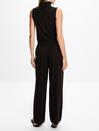 James Wide Leg Pant,LESET,CHOCOLATE,Image 3