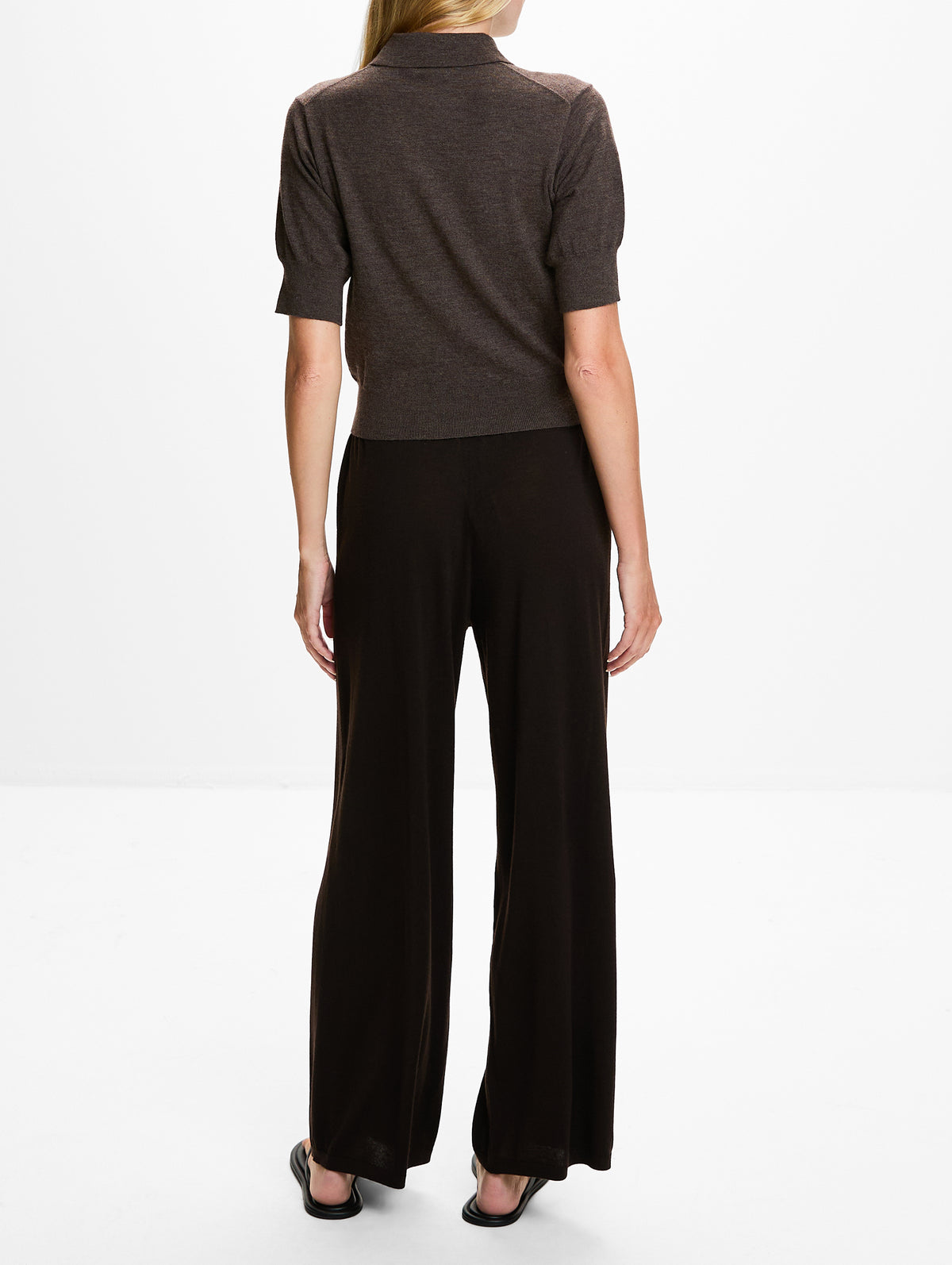 Short Sleeve Journey Top,ÉTERNE,MUSHROOM,Image 3