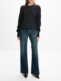 Knit Top,GUCCI,DARK GREY,Image 2