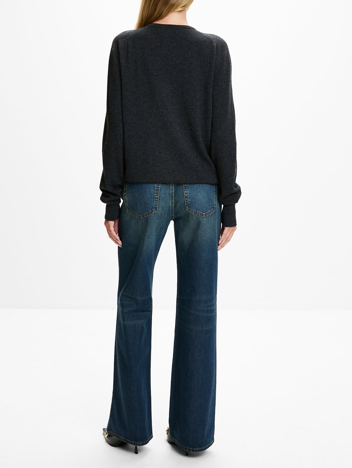 Knit Top,GUCCI,DARK GREY,Image 3