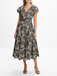 Avalon Dress,LA LIGNE,TAUPE FLORAL,Image 2