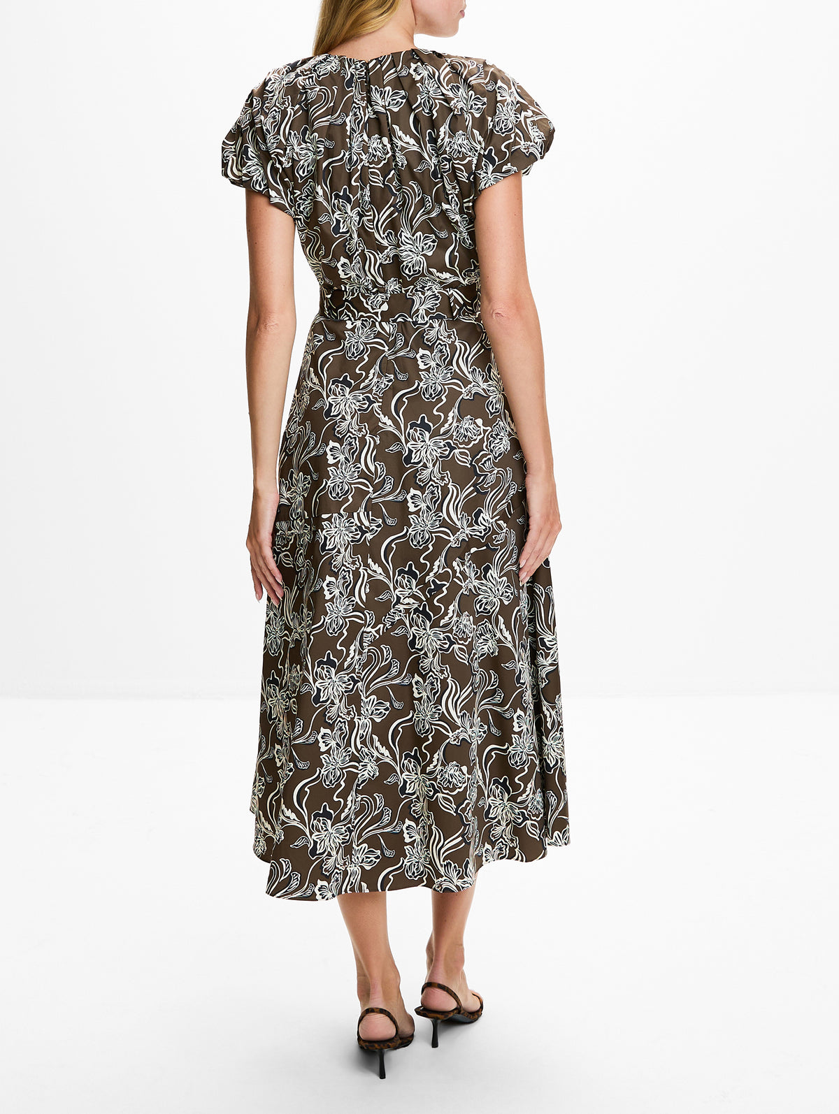 Avalon Dress,LA LIGNE,TAUPE FLORAL,Image 4