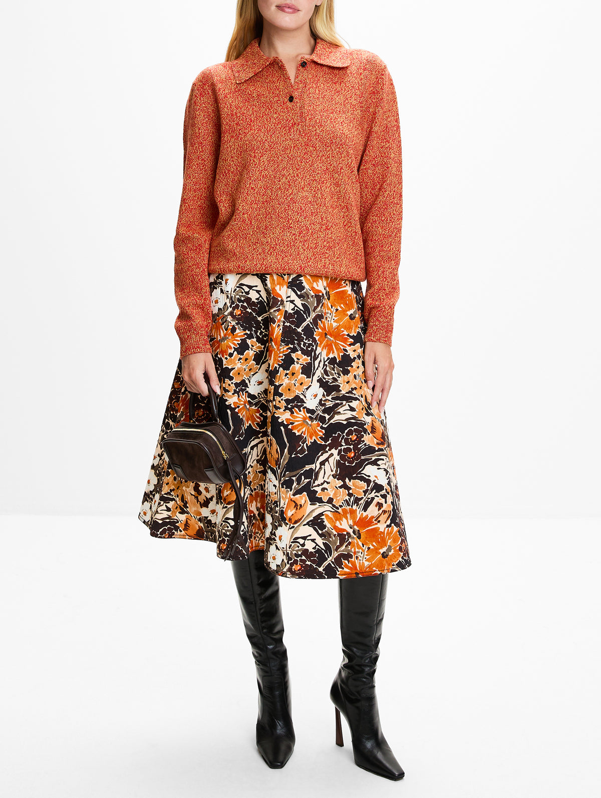 Polo Sweater,MARNI,HOT RED,Image 2