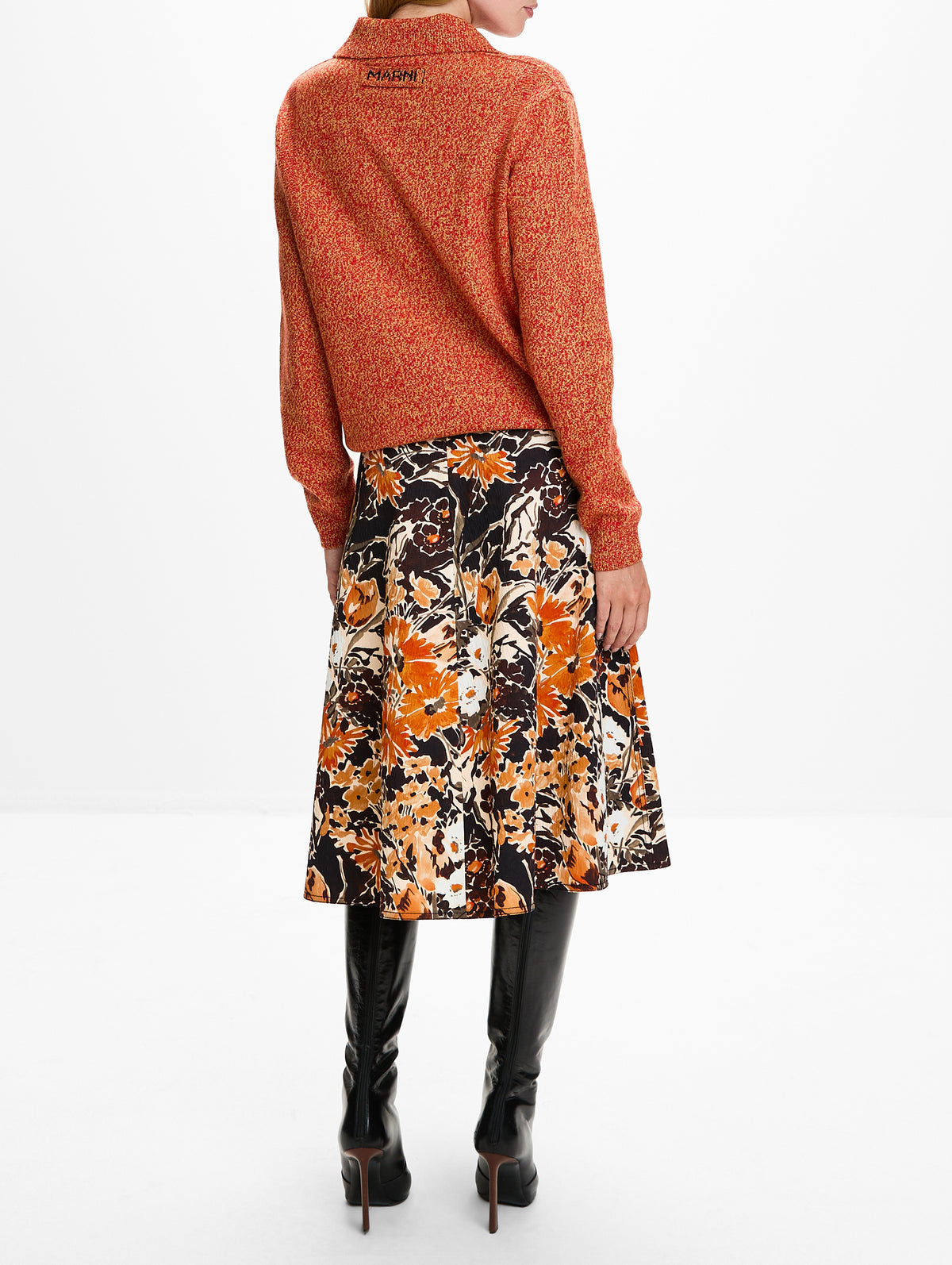 Polo Sweater,MARNI,HOT RED,Image 3