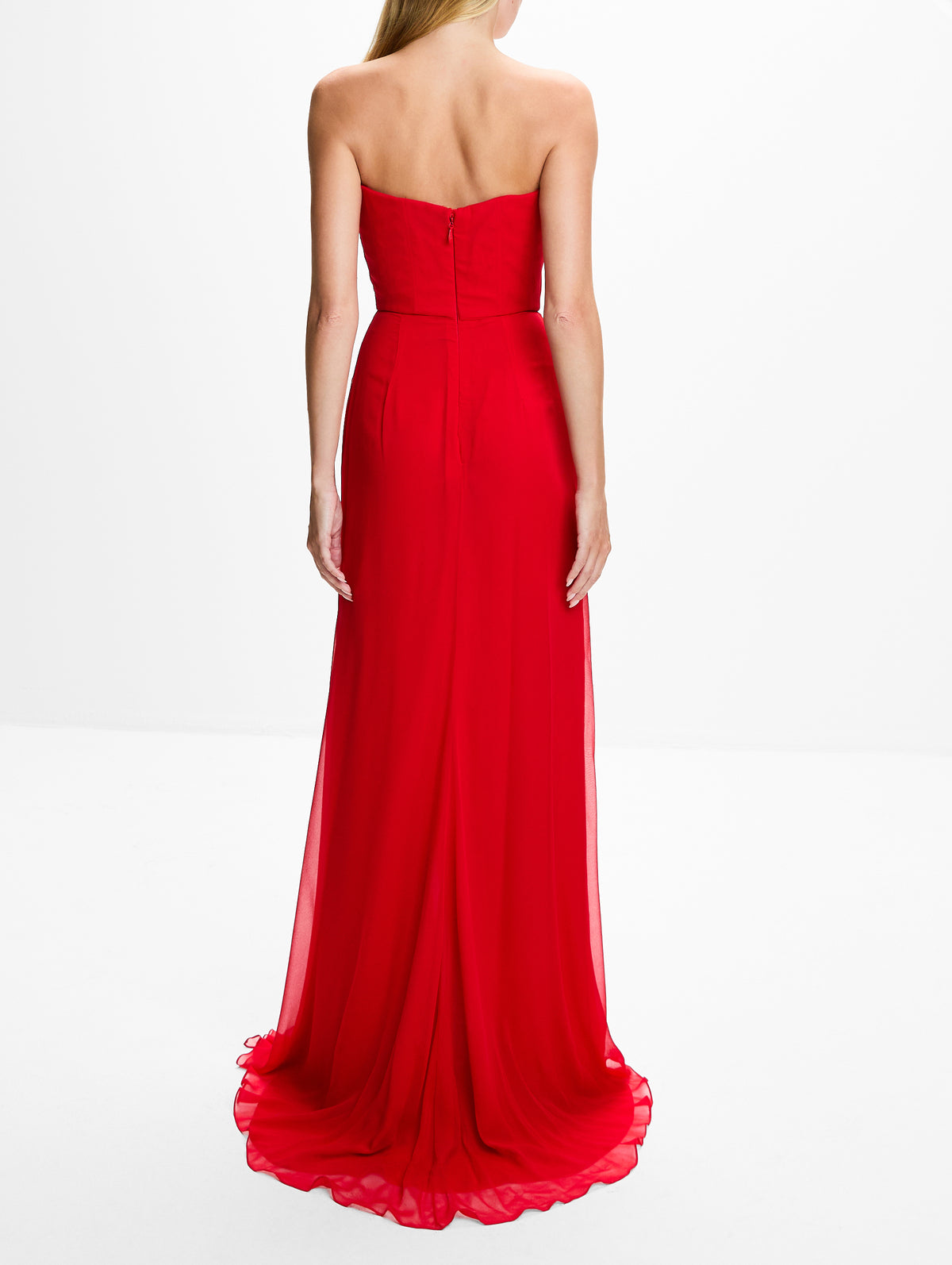Strapless Draped Bodice Gown,MONIQUE LHUILLIER,SIREN,Image 4