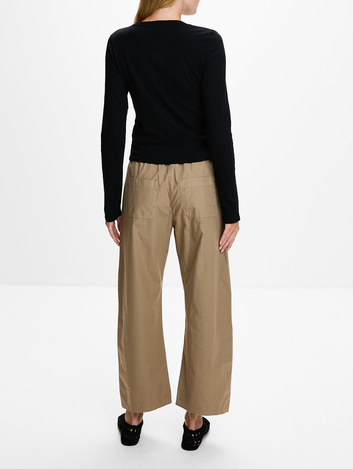 Jamie Long Sleeve Shirt,PERFECTWHITETEE,BLACK,Image 3