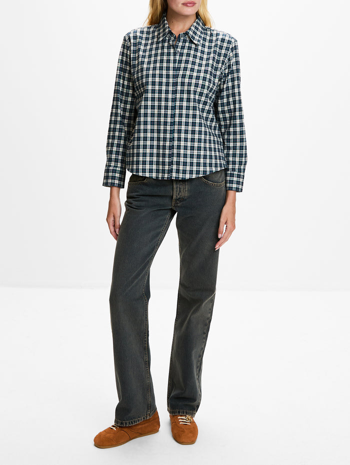 Clavini Shirt,DRIES VAN NOTEN,PETROL,Image 1