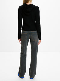 Ribbed Cardigan,R13,BLACK,Image 3