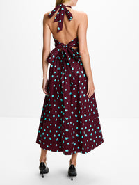 Halter Dress,ROSIE ASSOULIN,MAROON,Image 4