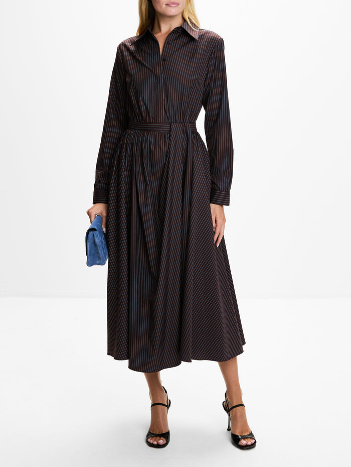 Nip Tuck Dress,ROSIE ASSOULIN,ESPRESSO,Image 1