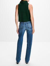 Saige Cropped Turtleneck Sweater,SABLYN,HUNTER GREEN,Image 3