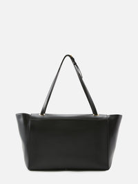 Trapeze Leather Tote,SAVETTE,BLACK,Image 2