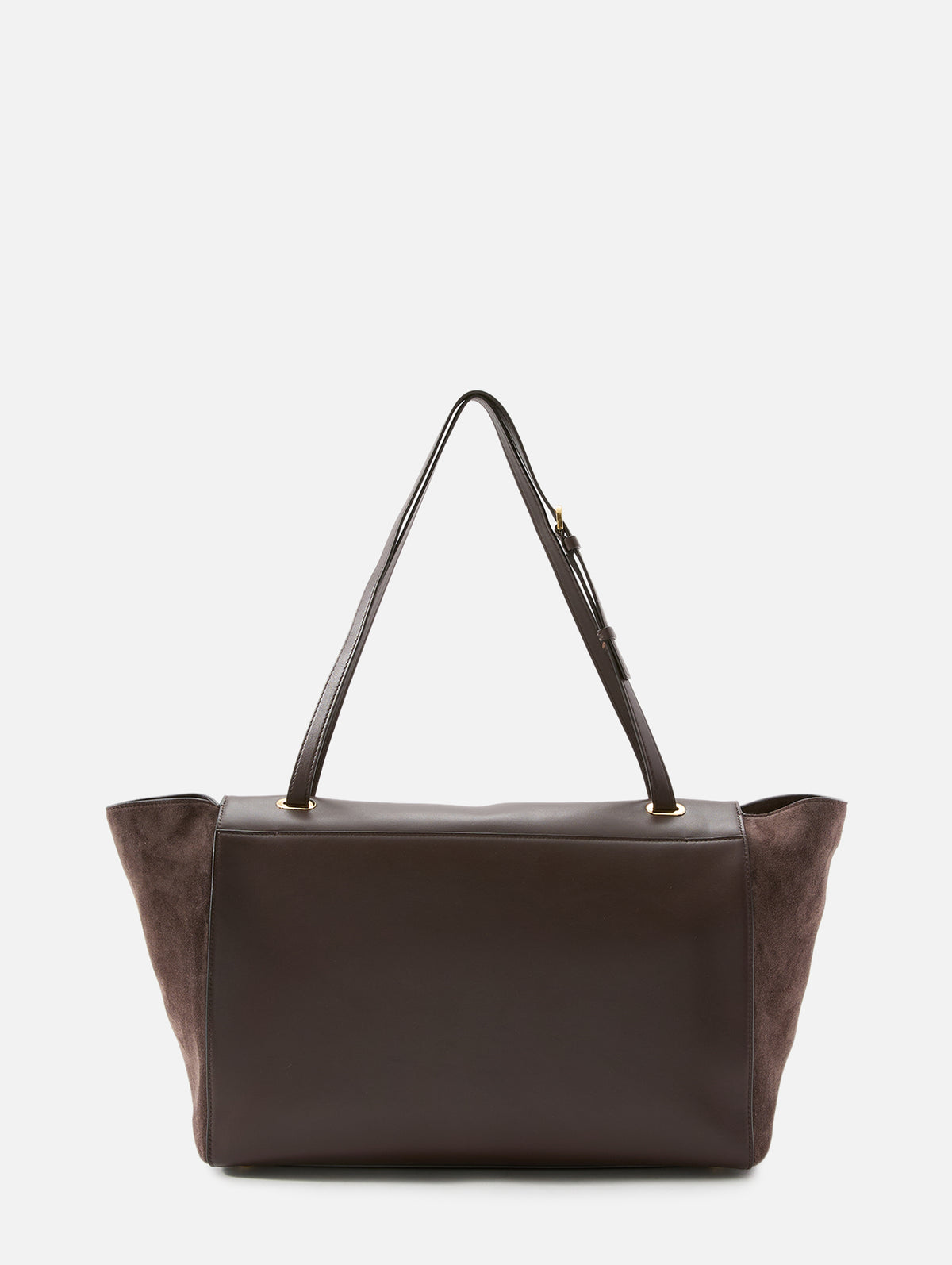 Trapeze Leather Tote,SAVETTE,COFFEE,Image 2