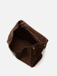 Horsebit Web Top Handle Bag,GUCCI,DARK BROWN,Image 4