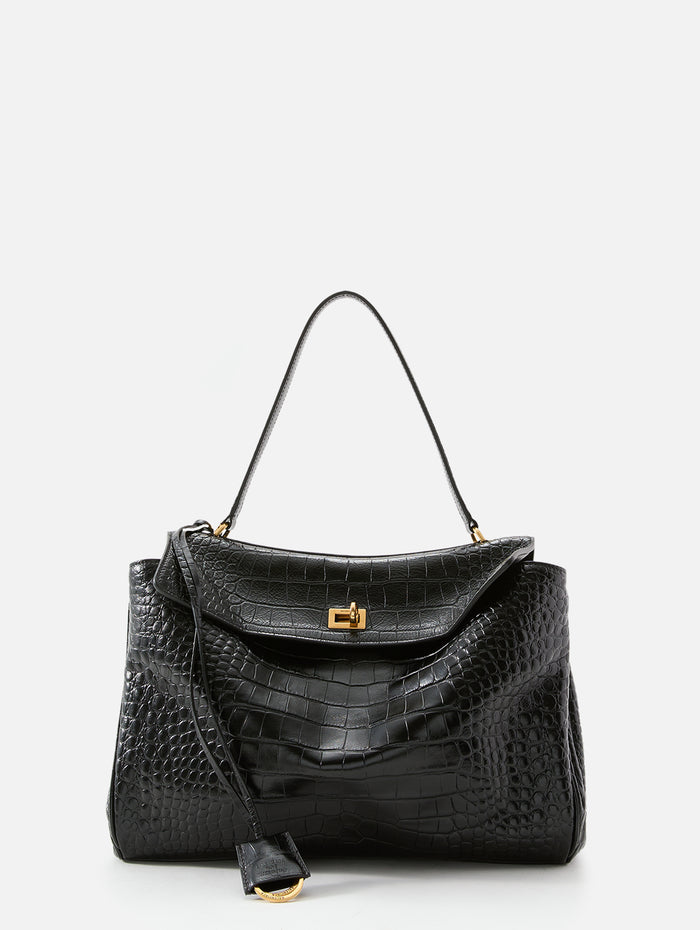 Medium Rodeo Top Handle Bag,BALENCIAGA,BLACK,Image 1