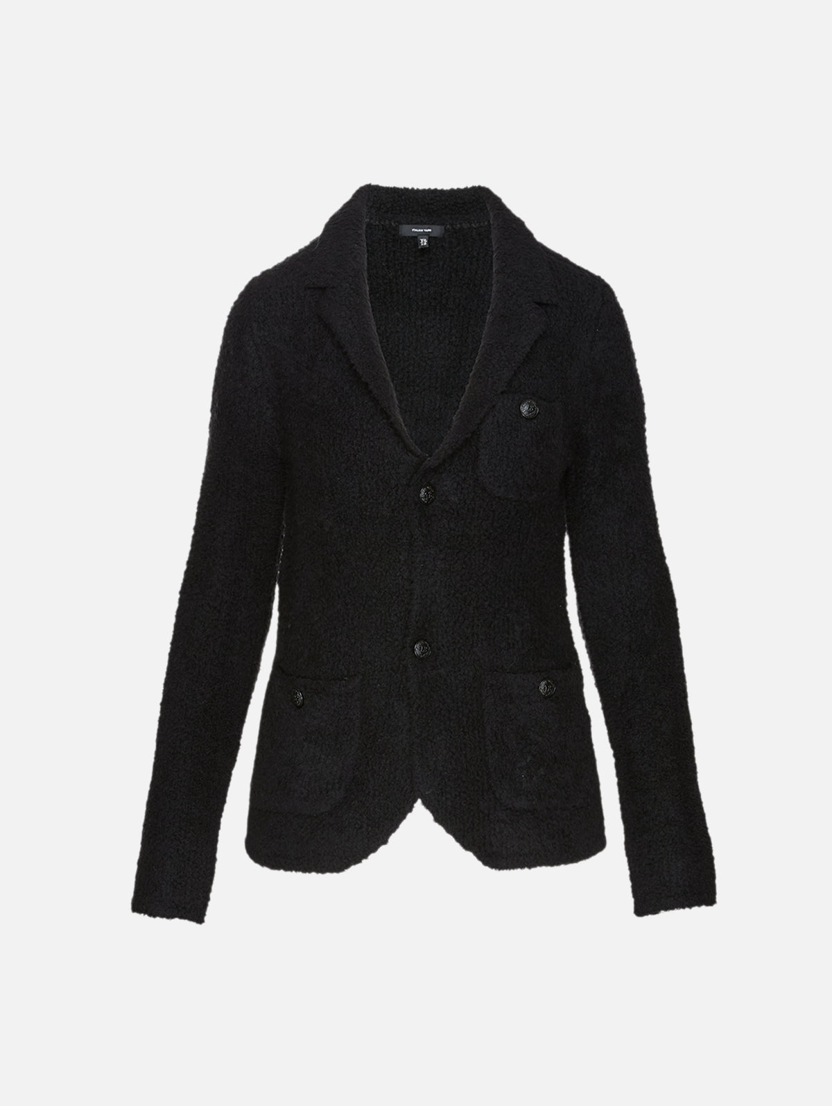 Shrunken Sweater Blazer,R13,BLACK BOUNCLE,Image 1
