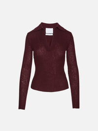 Simone Polo Sweater,CITIZENS OF HUMANITY,BURGUNDY,Image 1