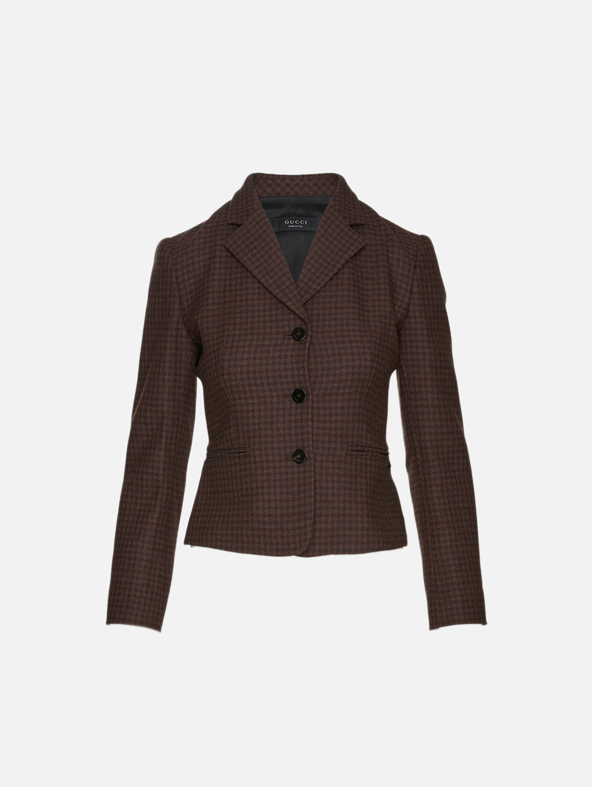 Single Breasted Jacket,GUCCI,DARK BROWN,Image 1
