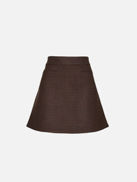 Skirt,GUCCI,DARK BROWN,Image 1