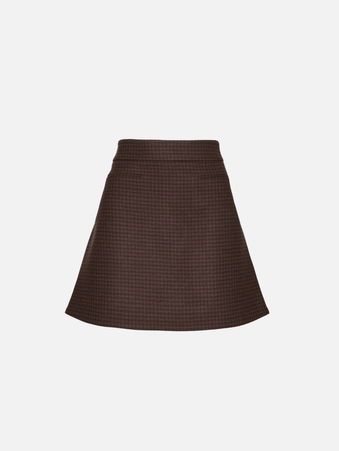 Skirt,GUCCI,DARK BROWN,Image 1