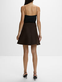 Skirt,GUCCI,DARK BROWN,Image 4