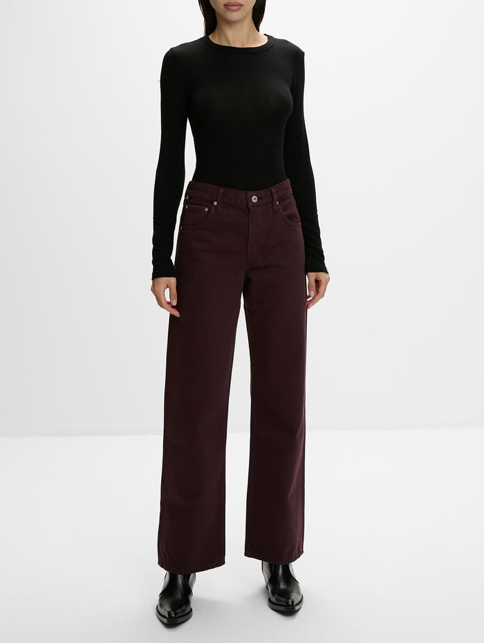 Lindz Easy Straight Jean,CITIZENS OF HUMANITY,BURGUNDY,Image 1