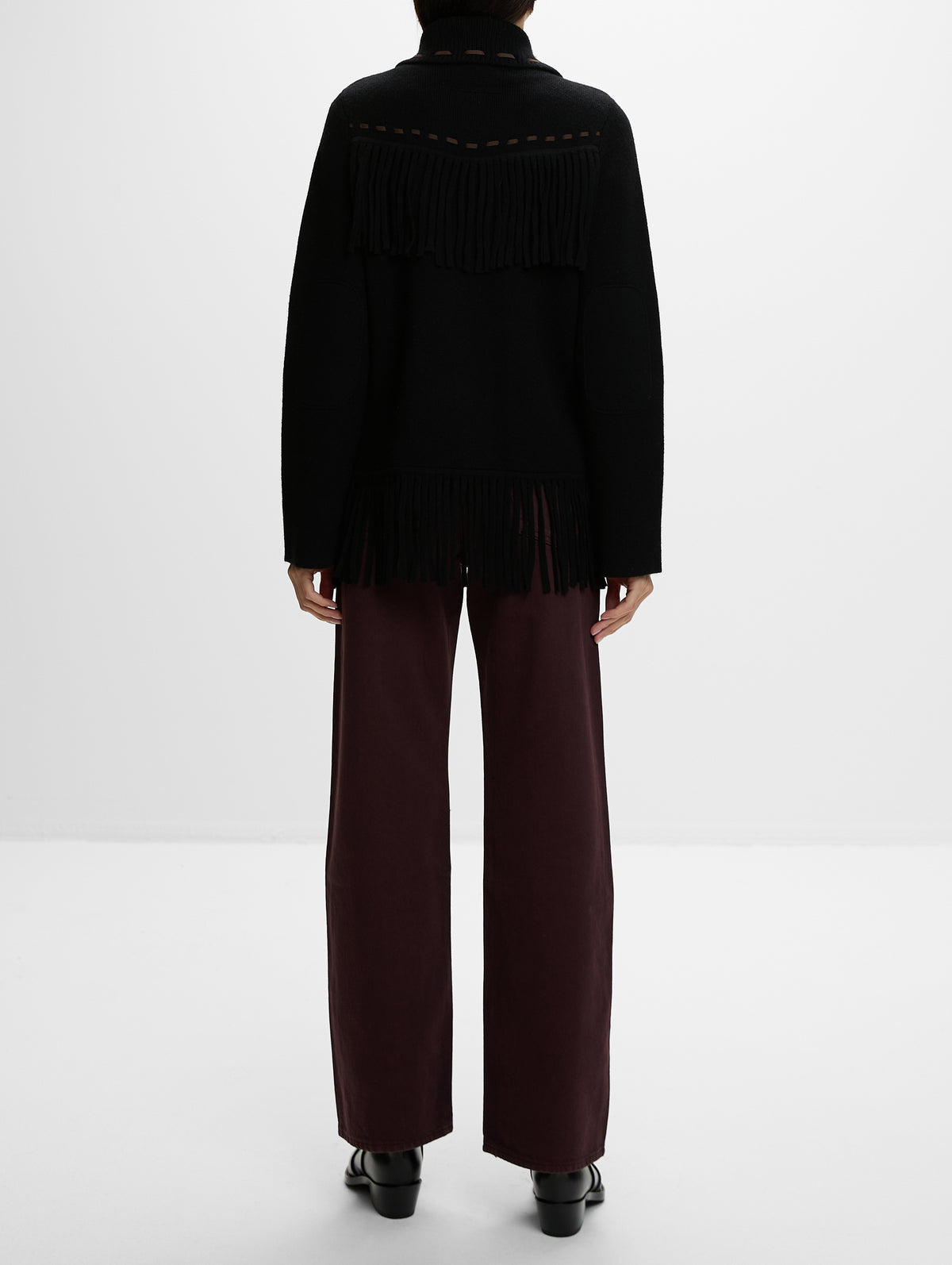 Western Fringe Jacket,GUEST IN RESIDENCE,BLACK,Image 3