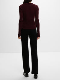 Simone Polo Sweater,CITIZENS OF HUMANITY,BURGUNDY,Image 3
