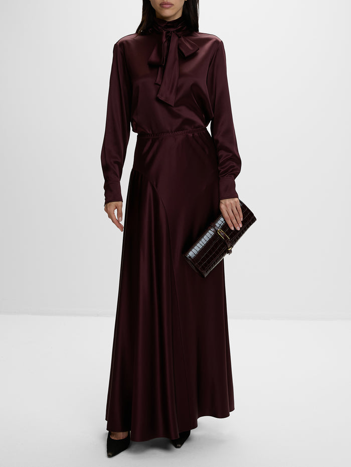 Belted Clutch,LIFFNER,BURGUNDY GOLD HARDWARE,Image 1