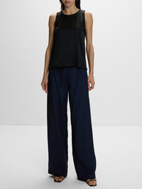 Ellon Straight Pant,LOULOU DE SAISON,NAVY,Image 2