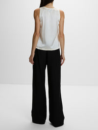 Moka Silk Tank Top,NILI LOTAN,IVORY,Image 3