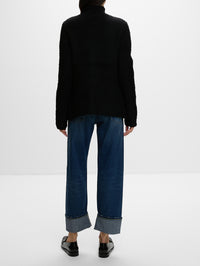 Shrunken Sweater Blazer,R13,BLACK BOUNCLE,Image 3