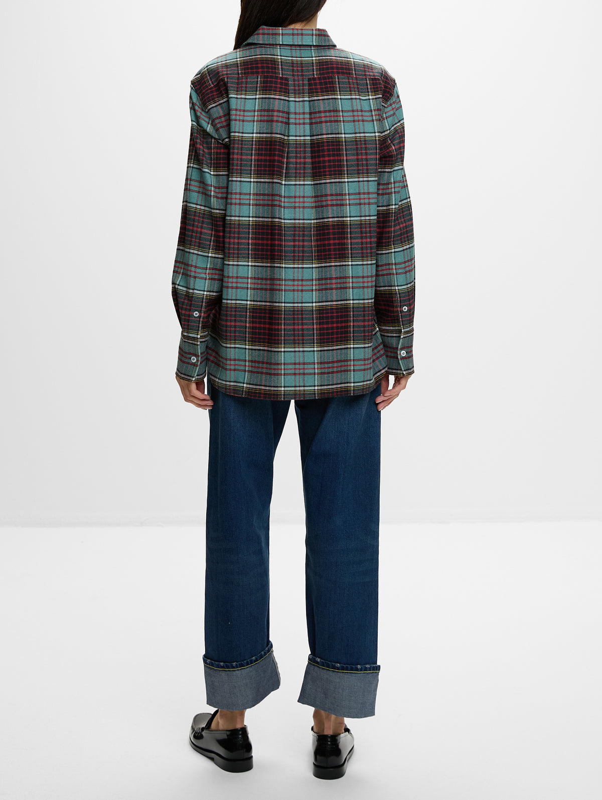 Plaid Jasper Shirt,HIGH SPORT,SAGE RED,Image 3