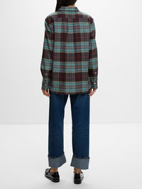 Plaid Jasper Shirt,HIGH SPORT,SAGE RED,Image 3