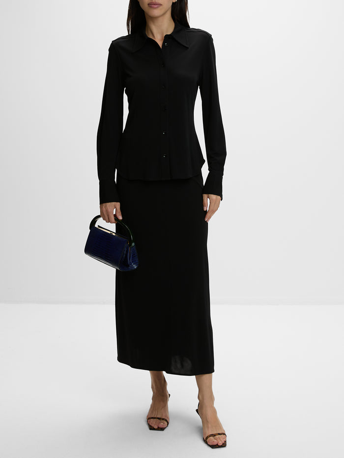 Merce Maxi Skirt,APIECE APART,BLACK,Image 1