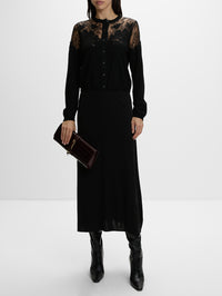 Talia Lace Cardigan,ULLA JOHNSON,NOIR,Image 2