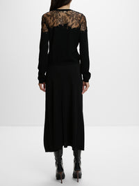 Talia Lace Cardigan,ULLA JOHNSON,NOIR,Image 3