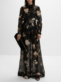 Ascent Pleat Pant,ZIMMERMANN,BLACK ROSE MALLOW,Image 2