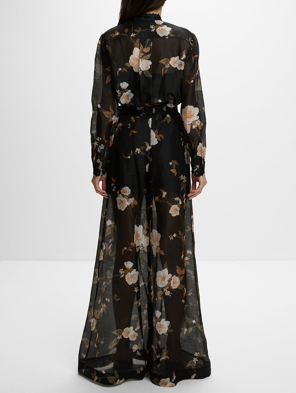 Ascent Pleat Pant,ZIMMERMANN,BLACK ROSE MALLOW,Image 4