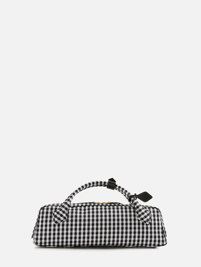 Le Teckel Clutch,ALAIA,NOIR/BLANC,Image 1
