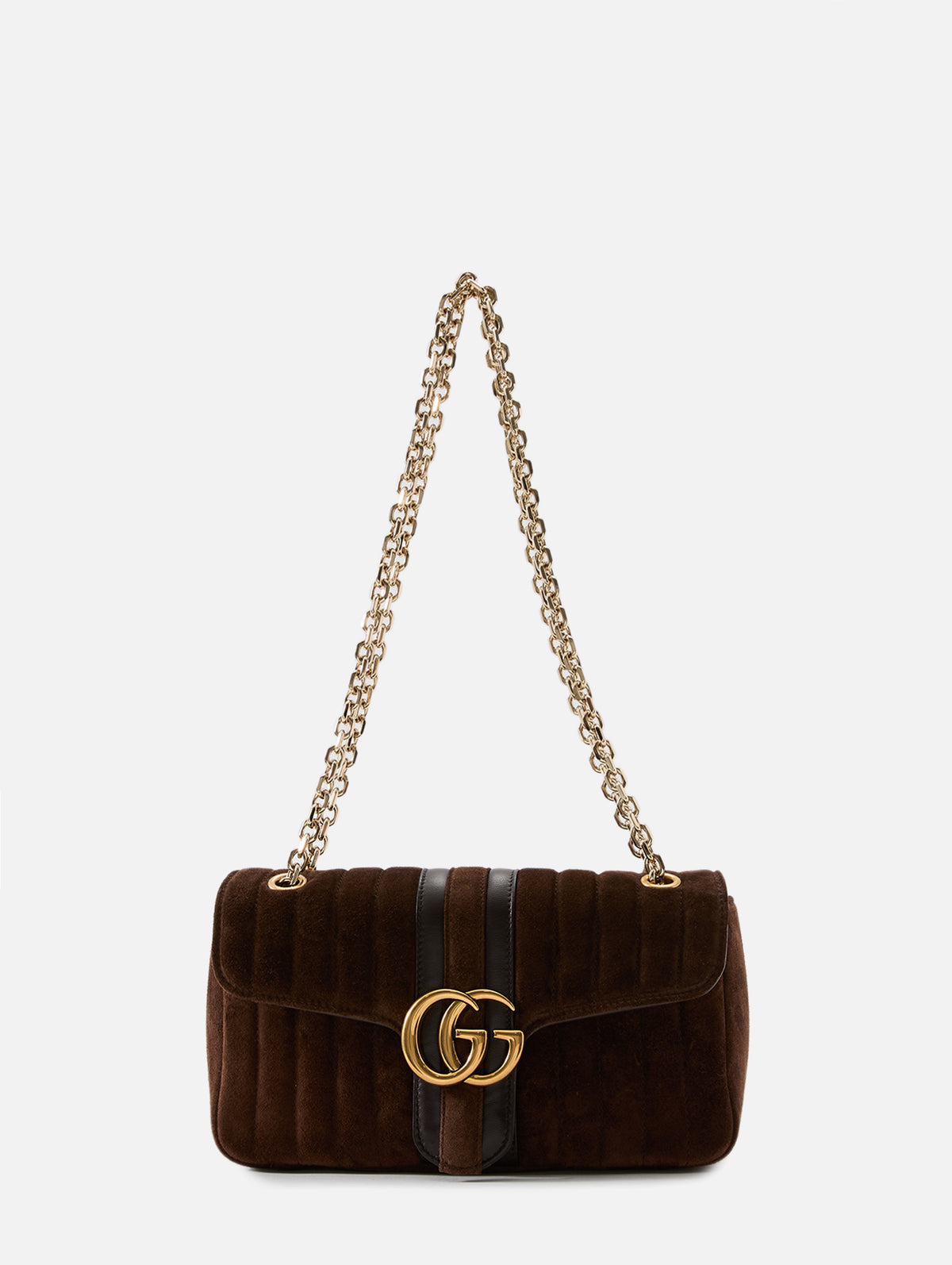 Gg Marmont Shoulder Bag,GUCCI,DARK BROWN,Image 1