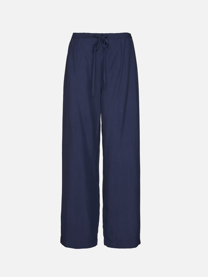 Ellon Straight Pant,LOULOU DE SAISON,NAVY,Image 1
