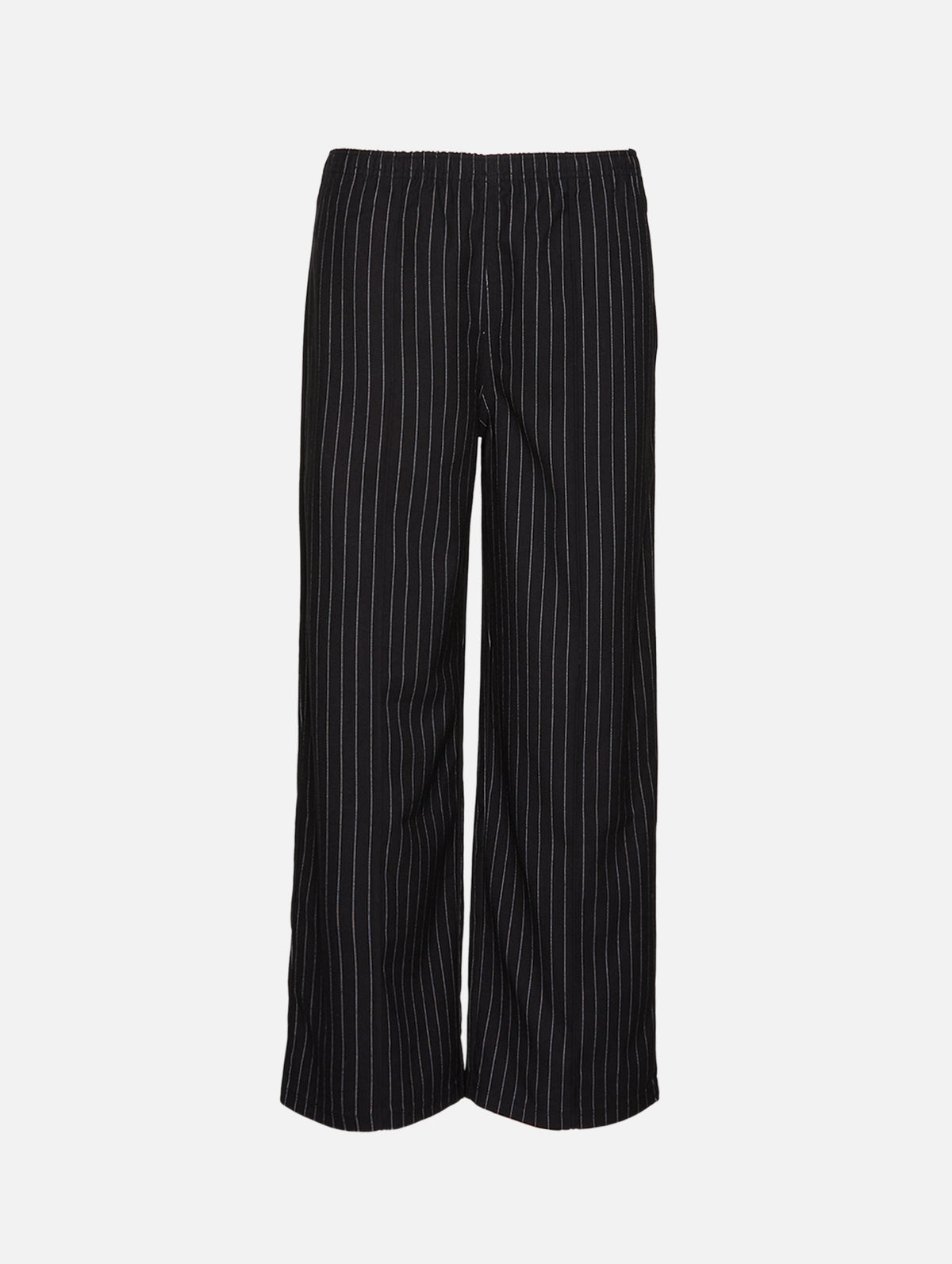 Tracksuit Pintuck Pant,THE GREAT,BLACK CREAM PINSTRIPE,Image 2