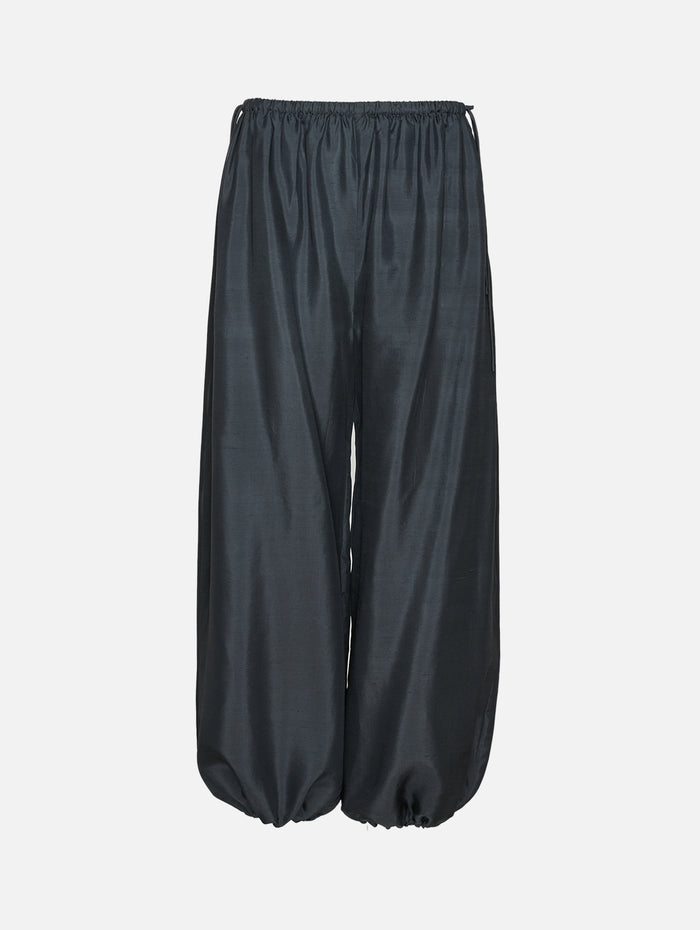 Silk Balloon Pant,ST AGNI,WASHED BLACK,Image 1