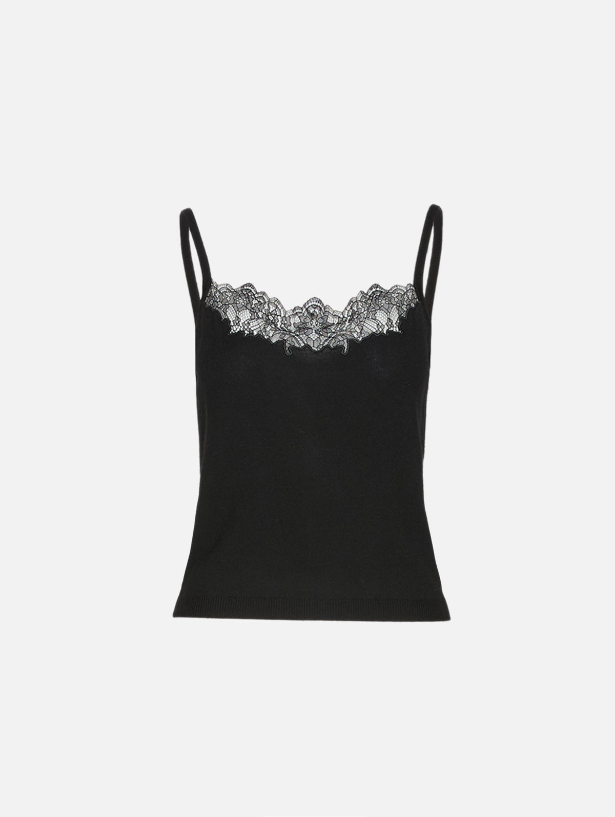 Elena Lace Cami Top,ULLA JOHNSON,NOIR,Image 1