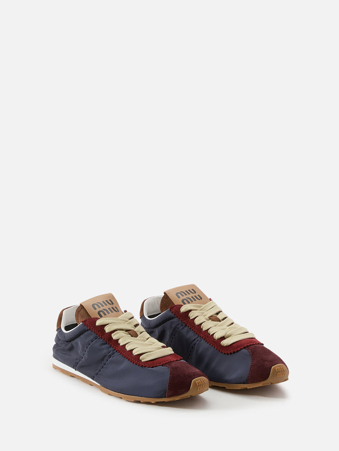 Plume Sneaker,MIU MIU,BLU BORDEAUX,Image 1